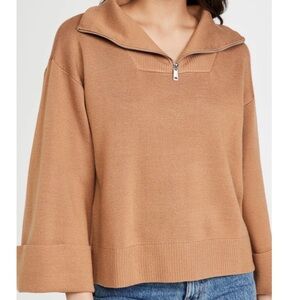 Scotch & Soda/Maison Scotch Knit Wool Blend Sweater Medium in Cognac Beige